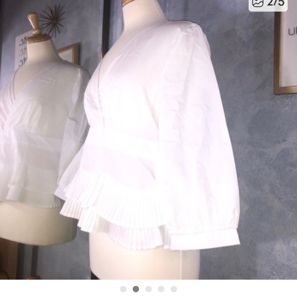 Free Generation Pleated Ruffle Blouse - Picture 2 of 4